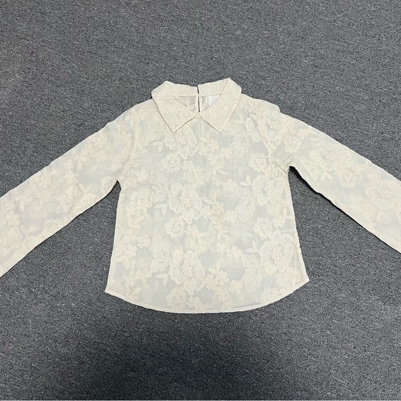 Zara White Lace Blouse 2pc - Picture 6 of 6